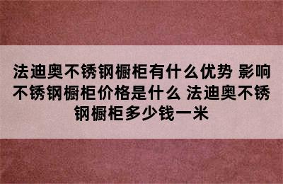 法迪奥不锈钢橱柜有什么优势 影响不锈钢橱柜价格是什么 法迪奥不锈钢橱柜多少钱一米